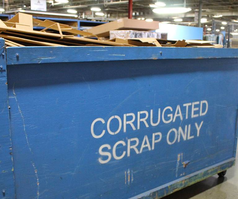 Corrugated scrap container