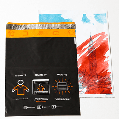 Printed poly mailers