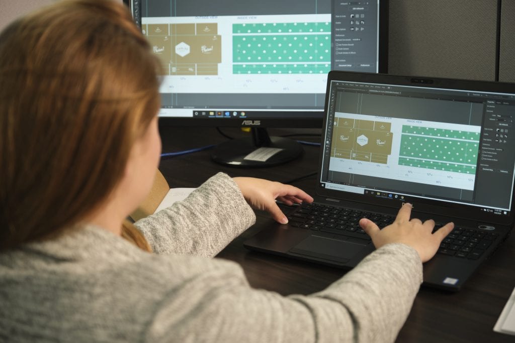 Premier employee working at desk