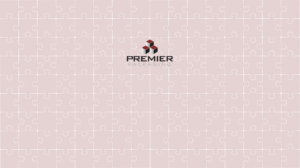 Light Maroon puzzle piece background with Premier Packaging Logo
