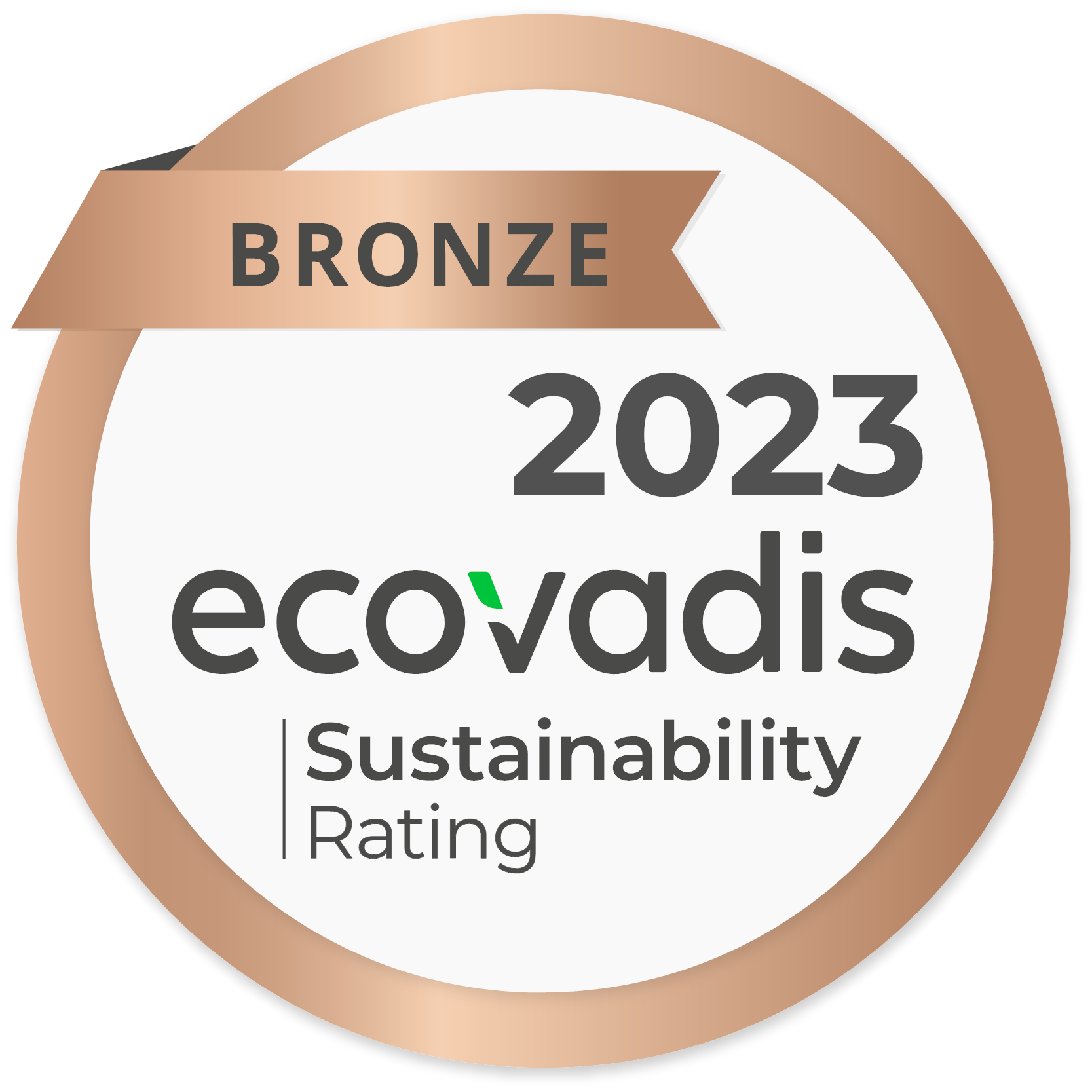 Ecovadis bronze sustainability rating for 2023