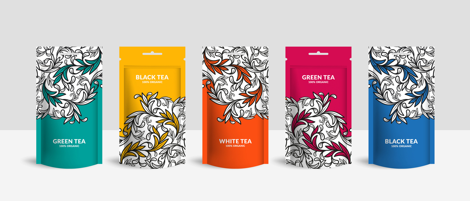 Bold, minimal tea packaging design