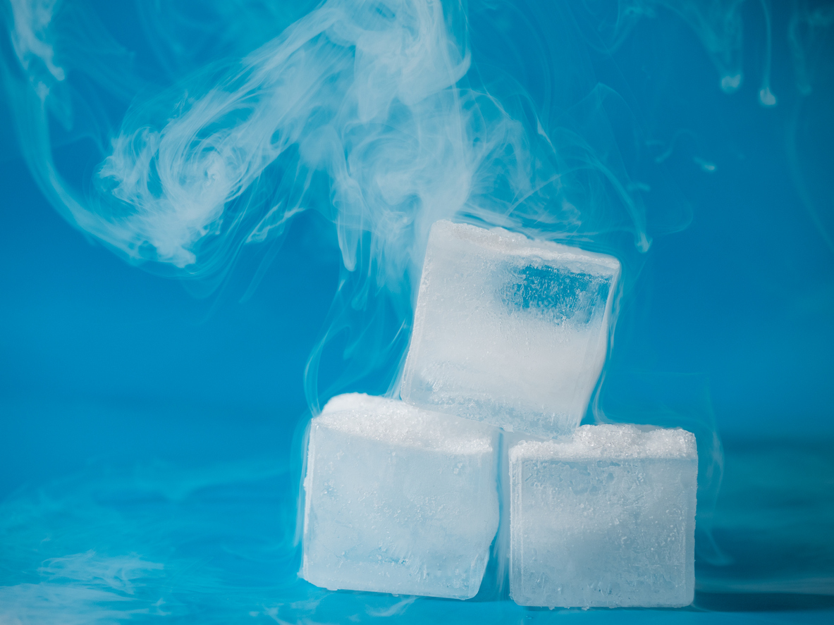Dry ice to depict Insulated Cold Chain Packaging
