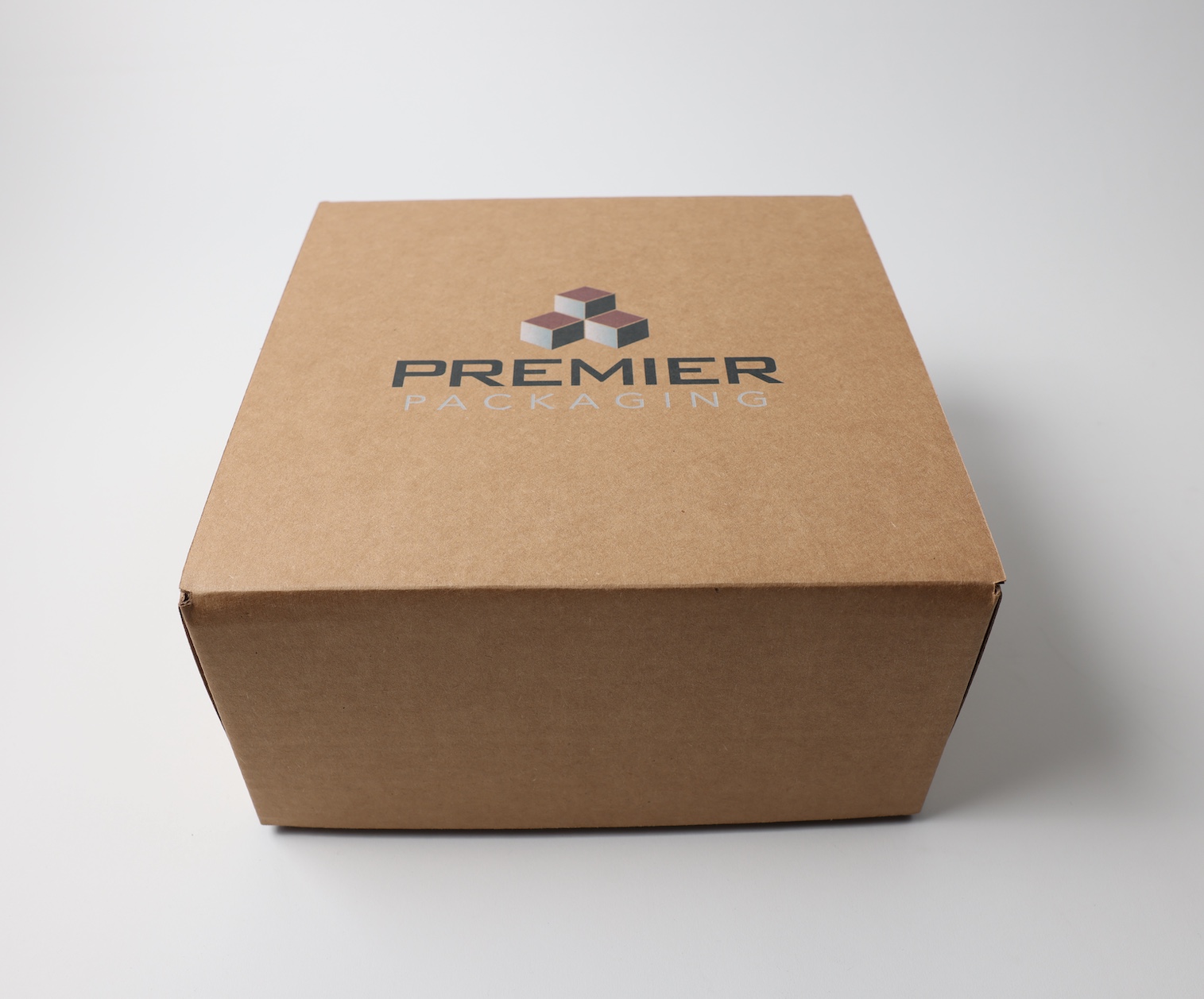 Corrugated Box with full color print logo on lid.