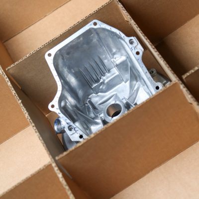 Auto part in package with partitions